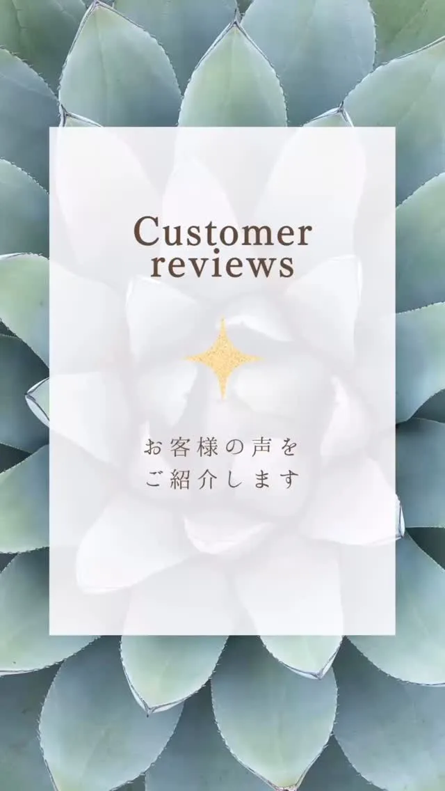 お客様から感想をいただきました